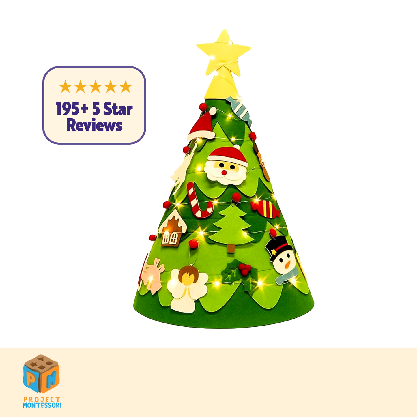 Montessori 3D Felt Christmas Tree