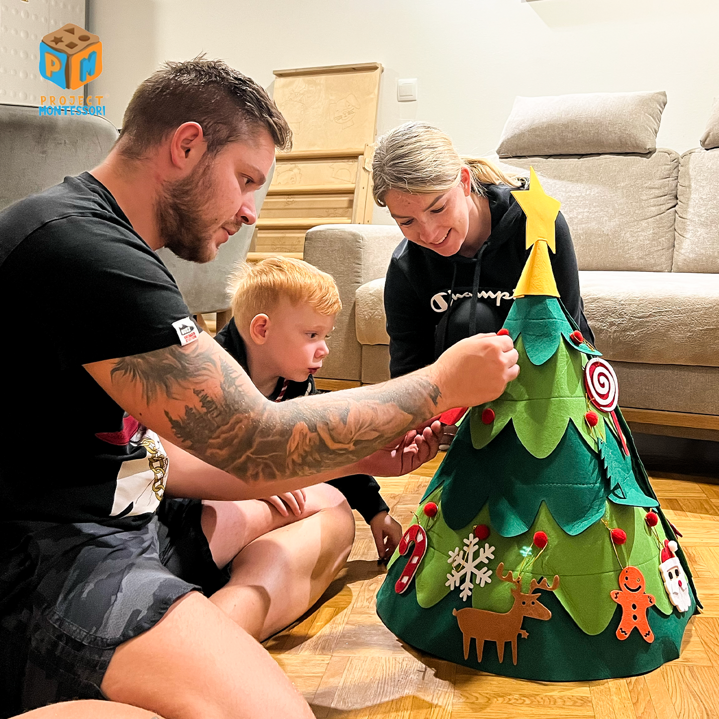 Montessori 3D Felt Christmas Tree